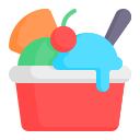 helado con frutas y nueces icon