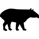 forma de mamífero tapir de lado icon