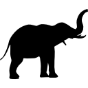 vista lateral do elefante 