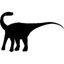 Magyarosaurus dinosaur shape icon