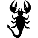 forma animal vertical de escorpião do símbolo do zodíaco 