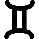 symbol znaku zodiaku bliźnięta ikona