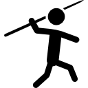 lanzamiento de jabalina silueta de un lanzador masculino 