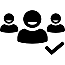 símbolo de interfaz de usuarios agrupados para verificación de grupo icon