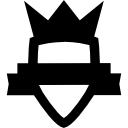 Символический щит с короной и знаменем 