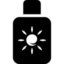 botella de bloqueador solar 