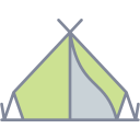 carpa para camping icon