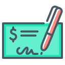 cheque bancario icon