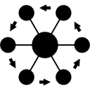 símbolo de rueda de enlace hexagonal 