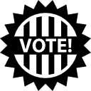 insignia de voto para elecciones políticas icon