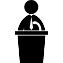 discurso del candidato político icon