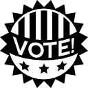 insignia de publicidad de elecciones políticas americanas 