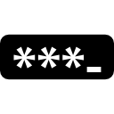 cuadro de contraseña con asteriscos icon