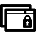 símbolo bloqueado de una ventana icon