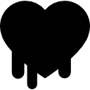 보안 시스템의 녹은 심장 상징 icon