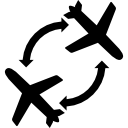 símbolo de aviones y flechas 