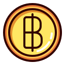 baht tailandés icon