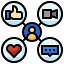 medios de comunicación social icon