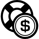 simbolo commerciale della moneta da un dollaro di sicurezza icona