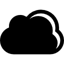 simbolo meteo nuvola nera icona