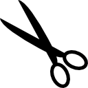 silhouette de l'outil ouvert ciseaux 