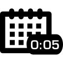 calendario con despertador icon