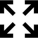 símbolo de interface de setas de expansão 