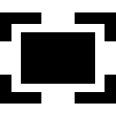 símbolo retangular de interface de filmes 