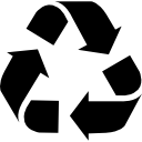 reciclar símbolo triangular de rotación de tres flechas icon