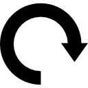 recarregue o símbolo de seta circular 