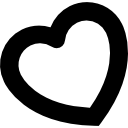 forma de corazón contorneada icon