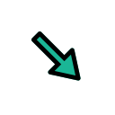 flecha diagonal icon