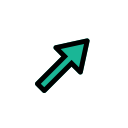 flecha diagonal icon