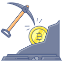 minería bitcoin icon