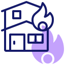 casa en llamas icon