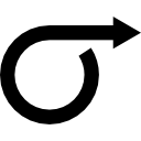 freccia destra circolare icona