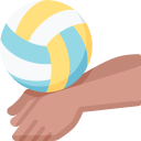 Icono Lineal De Una Pelota De Voleibol Aislada Y Simbolizada