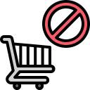 sin carrito de compras icon