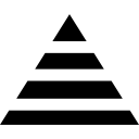 triângulo de listras icon