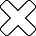 excluir símbolo de interface de contorno cruzado 