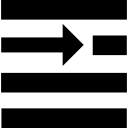 simbolo dell'interfaccia di rientro icona