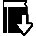 simbolo dell'interfaccia di download del libro icona