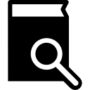 simbolo dell'interfaccia di ricerca del libro icona