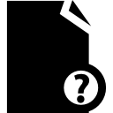 simbolo del file di domanda dell'interfaccia icona