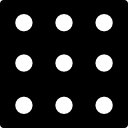 nove punti in un quadrato icona