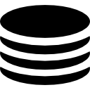 simbolo della pila di cerchi icona
