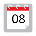 fecha del calendario icon