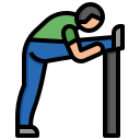 Exercício de alongamento Icon Set para esticar braços, pernas, costas e  pescoço. 335993 Vetor no Vecteezy
