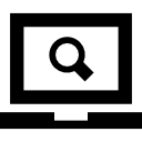 simbolo di ricerca sul computer portatile icona