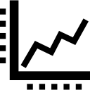 gráfico de línea ascendente 